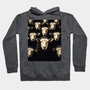 Black Sheep Pattern | Quirky and Unique Design Hoodie